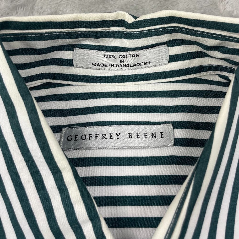Geoffrey Beene Long Sleeve Cotton Button Down Men's Medium - Picture 2 of 7